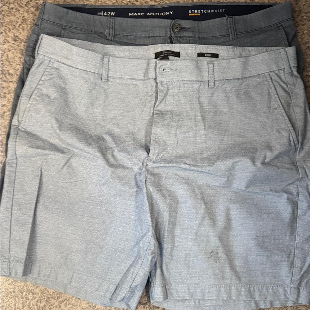 Lot of 2 Marc Anthony Dual Blue Shorts Set